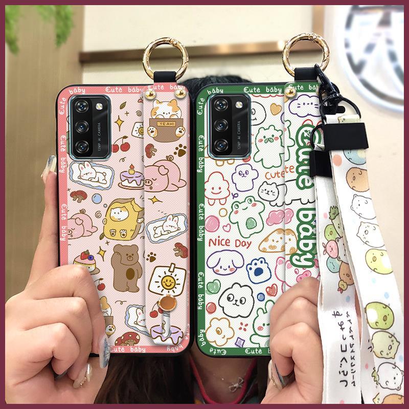 Cute Ring Phone Case For Blackview A100 Anti-knock Wristband Protective Kickstand Cartoon Silicone Fashion Design