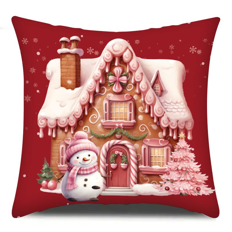 New Christmas Short Fluffy Home Pillow Case European Simple Living Room Pillow Sofa Cushion Cover