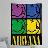 ANNirvanaRock Band Printed Large Wall Tapestry Art Science Fiction Room Home Decor Decor Blanket