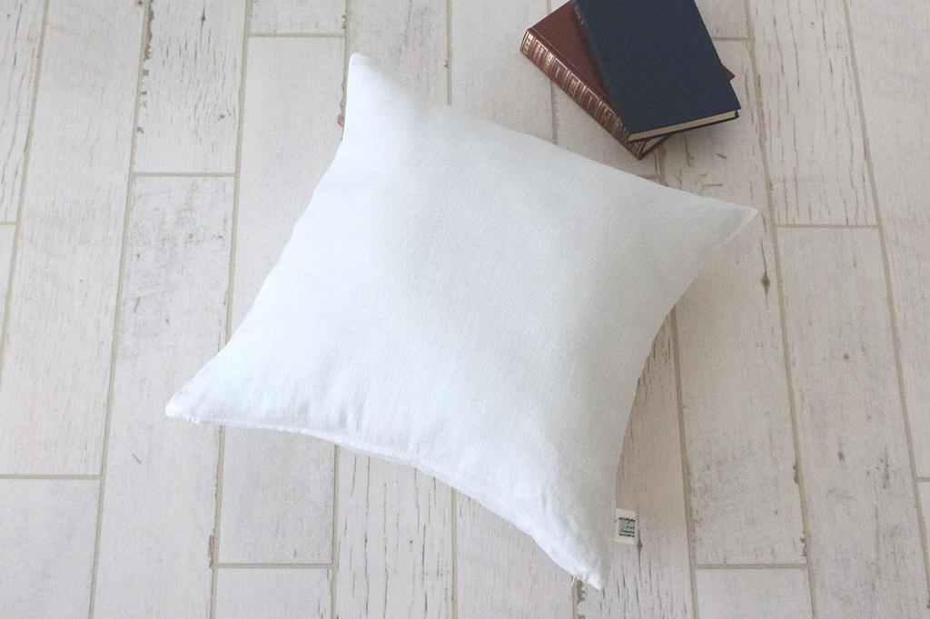 Lithuanian Linen cushion Natura Ivory cover, 60x60cm,