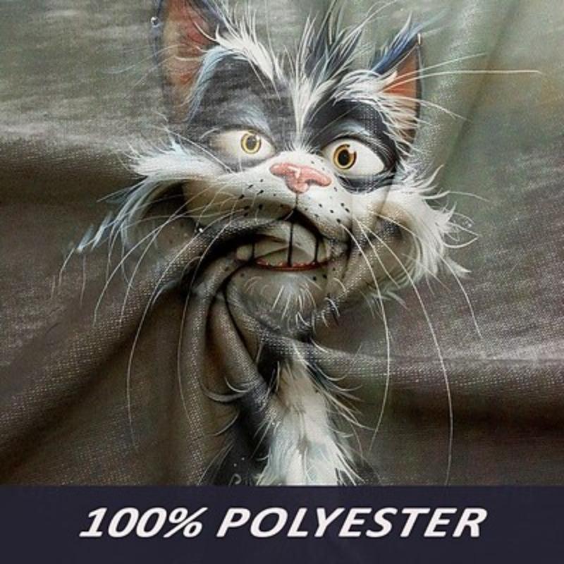 Cat Funny Designer Retro Vintage Men's 3D Print T shirt Tee Casual T shirt Long Sleeve Crew Neck Clothing