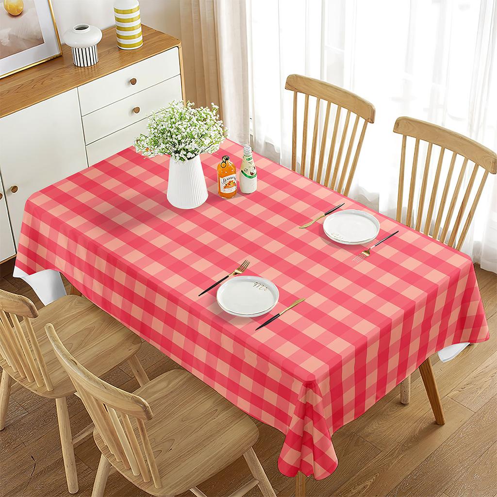 Checkered Tablecloth Rectangular Dining Table Tablecloth for Coffee Table Mat Kitchen Picnic Travel Party Decoration Tablecloth
