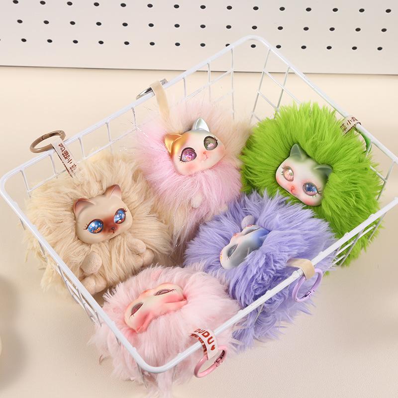 Škrábané koťátko plyšový přívěsek slepá krabička kreslený roztomilá holka batoh plyšová panenka přívěsek roztomilá panenka slepá krabička