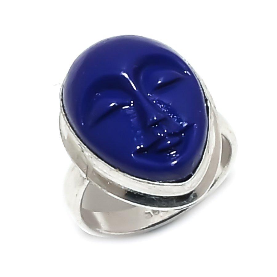 

Cameo Gemstone Handmade 925 Sterling Silver Jewelry Ring Size 7.5 C8n34