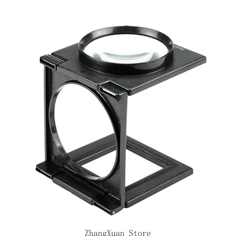 

Plastic Magnifier Fabric Glass Linen Tester Loupe with Scale Textile 3XUF CN