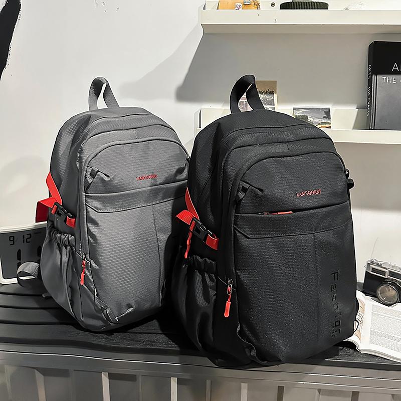 

Student Schoolbag Unisex Outdoor Travel Backpack Commuter Computer Bag чорний