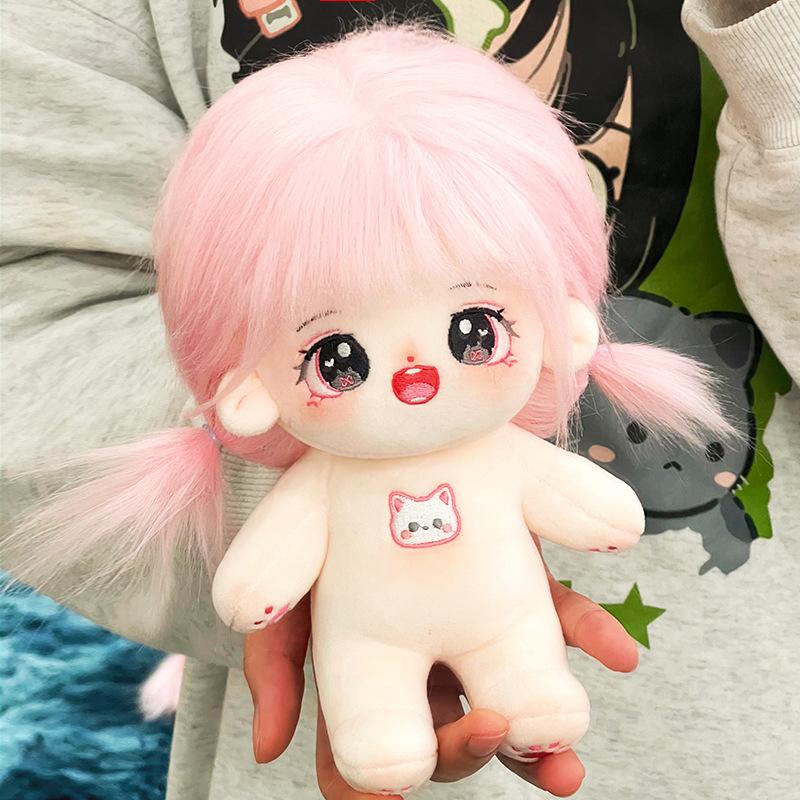 Kawaii Plush Cotton Doll Idol Stuffed Super Star Figure Dolls Cute Fat Body Cherry Blossoms Girl Doll Can Change Clothes Gift