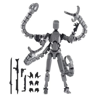 Robot Action Figure with Long Tentacles Accessory Movable Joints 3D Printed Robot Model