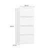 ALMA WHITE Kommode 4 Türen 4 Regale