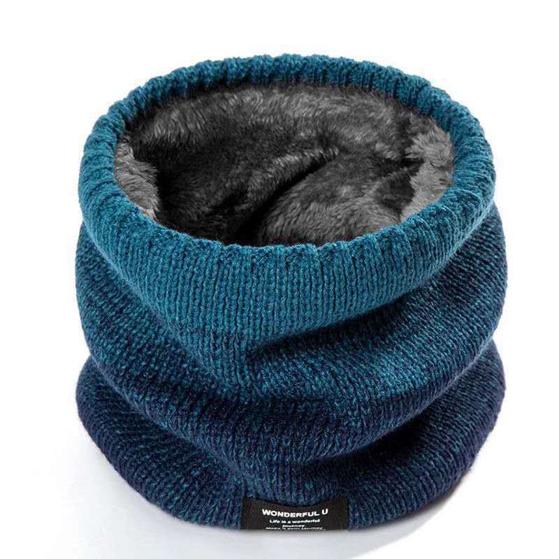 Herbst- und Winter-Schal für Damen und Herren, Modischer, Plus-Samt, Verdickter, Warmer Strickschal, Nackenschutz, Kälteschutzschal