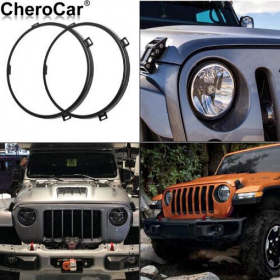 7inch Round Headlight Mounting Bracket Ring for Jeep Wrangler JK JKU 2007+ PM