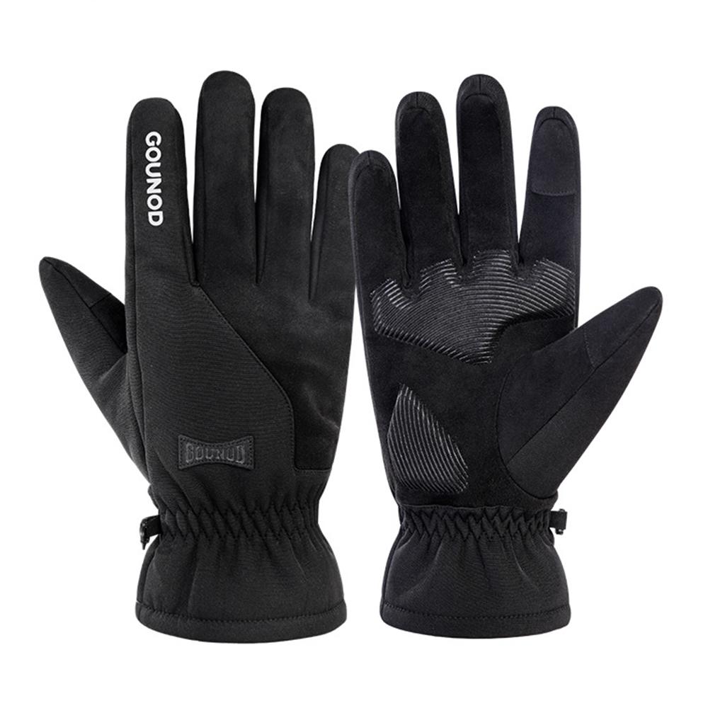 

GOUNOD GL087 Full Finger Ski Gloves Winter Fleece Lined Windproof Touchscreen Mittens for Outdoor Cycling Climbing
