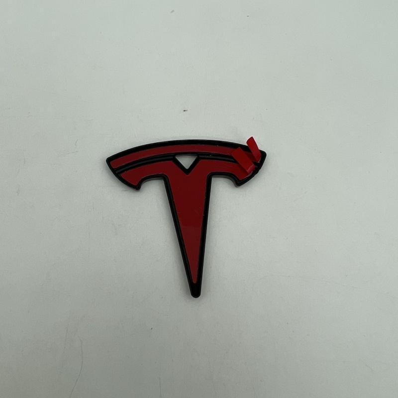 1 Stück ABS für Tesla Model Y Model 3 Auto Emblem Lenkrad Mittelabzeichen Lenkrad Aufkleber Decal Styling Auto Zubehör