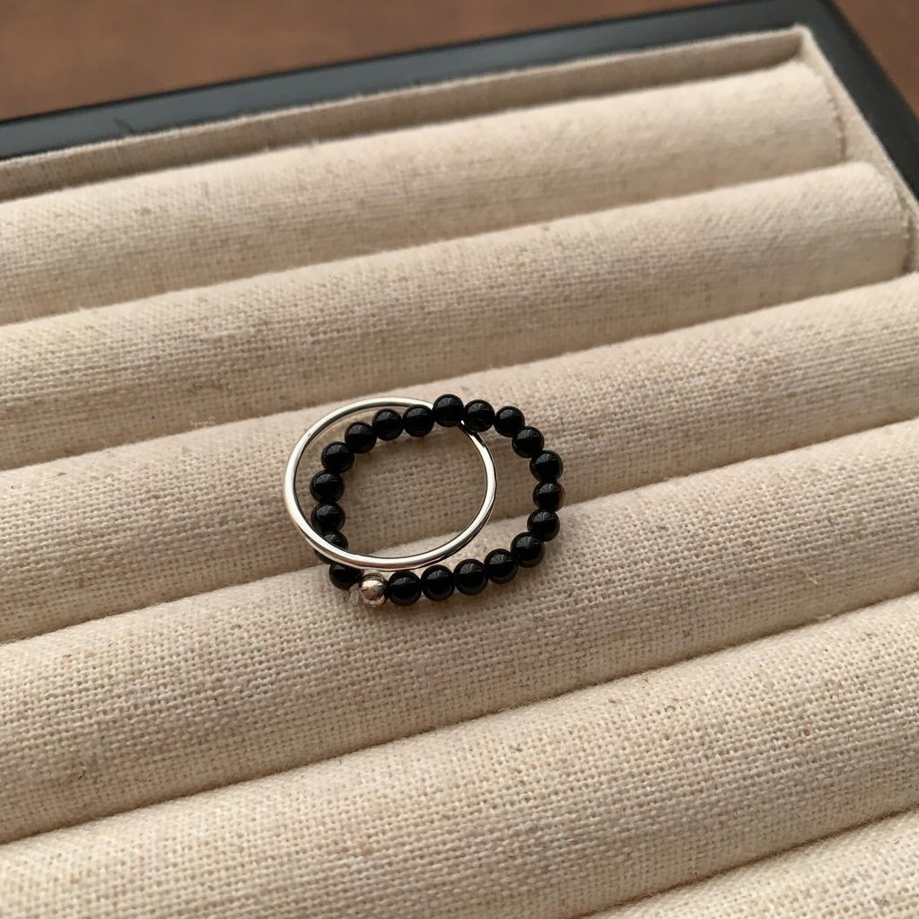 Welfare Cold Wind Resin Ring Zircon Ring Versatile Spiral Ring Fashionable Personality Women