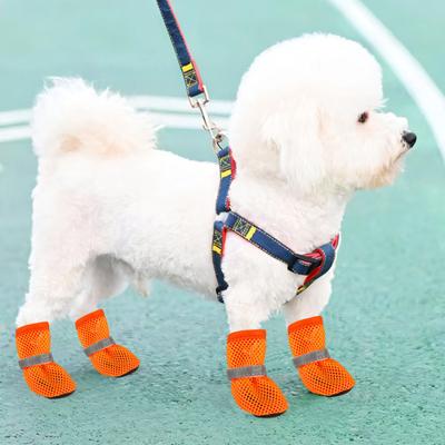 Yousheng 4Pcs Dog Shoes Breathable Pet Shoes Outdoor Dog Booties Summer Hot Pavement Dog Paw Protectors for Walking Hiking Running