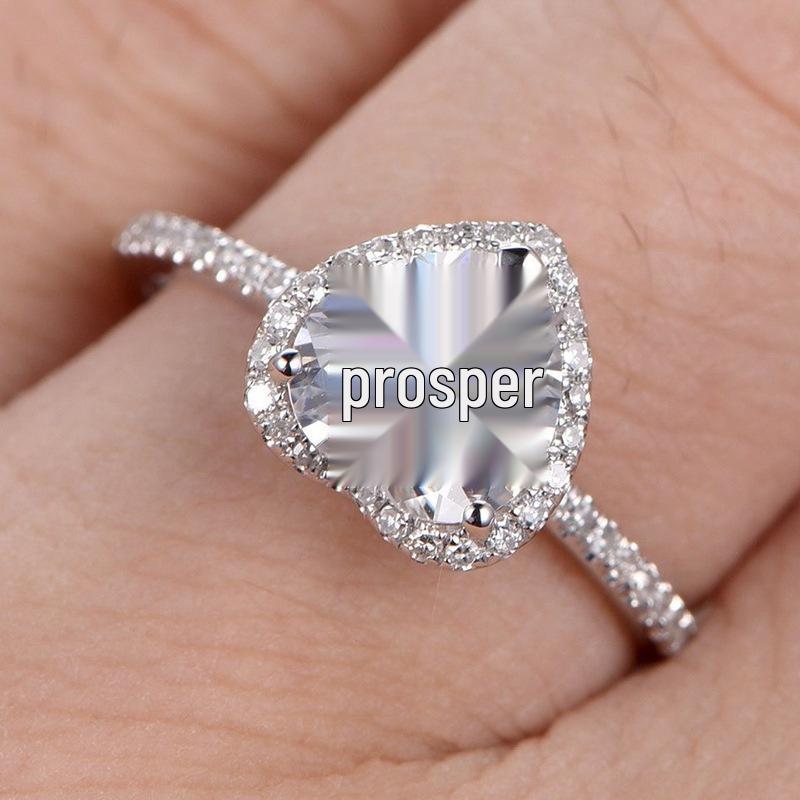 European & American Fashion Zircon Heart Ring - Valentine's Day Couple Gift