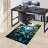 1PC Blue Butterflies Forest Extra Large Non Slip Floor Carpet, Office, Family, Bedroom, Large Area Rug Indoor Rugs, Vibrant Colors