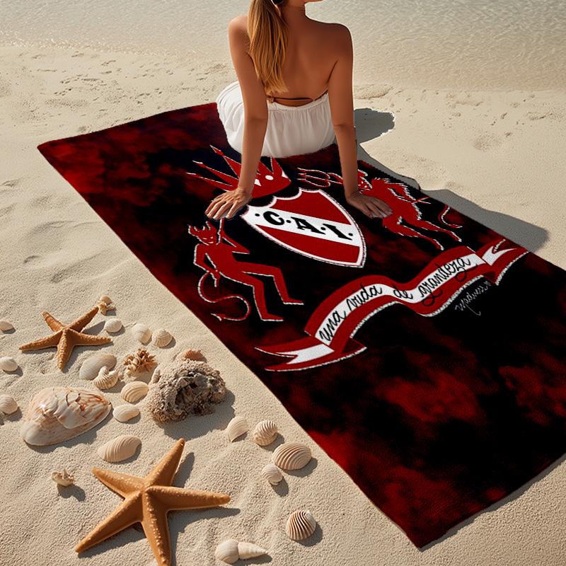 Atletico Independiente Microfiber Beach Towel, Lightweight And Quick-Dry, for Summer Travel, Beach Essential, Swimming Pool
