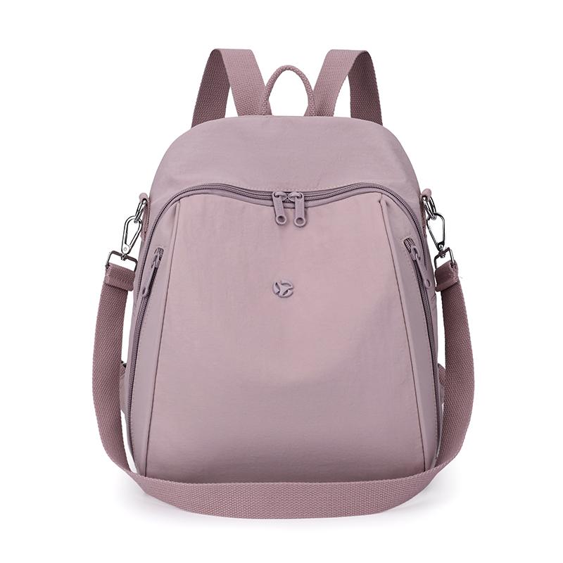 Einfarbiger Damenrucksack Große Kapazität Reiserucksack Leichte Nylontasche