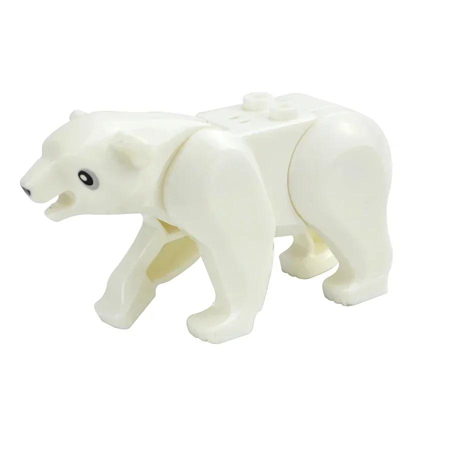 City Animal Building Block Figures Eagle Owl Goat Crocodile Dog Lion Cheetah Parrot DIY Farm Street View Accessories Bricks Gift