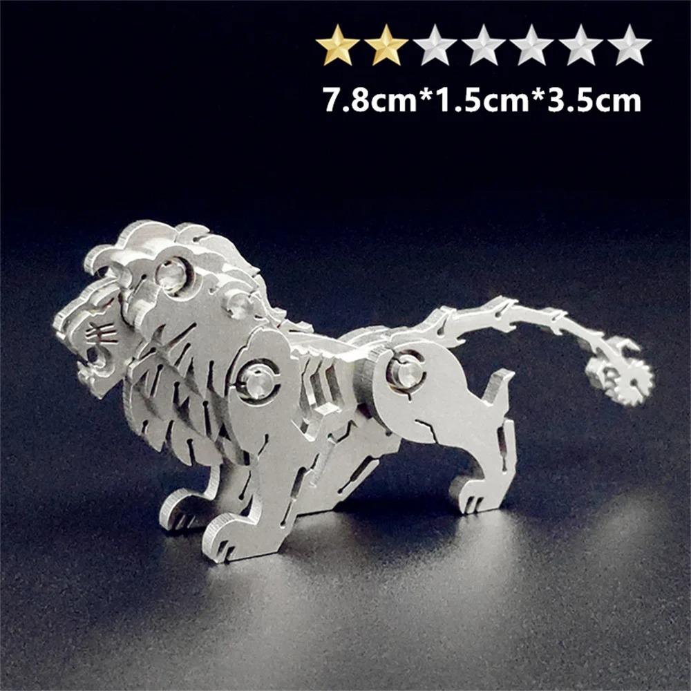 Microworld 3D Metal Animal Puzzle Games Steel Warcraft DIY Kits Detachable Jigsaw Birthday Gifts Toys For Home Decorative