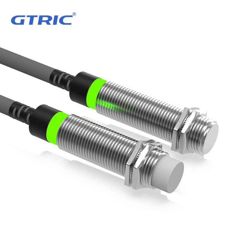 GTRIC Long Distance Inductive Sensor Metal Proximity Switch M12 NPN PNP NO NC 10-30V DC Flush Non-Flush Sensing Range 4mm 8mm