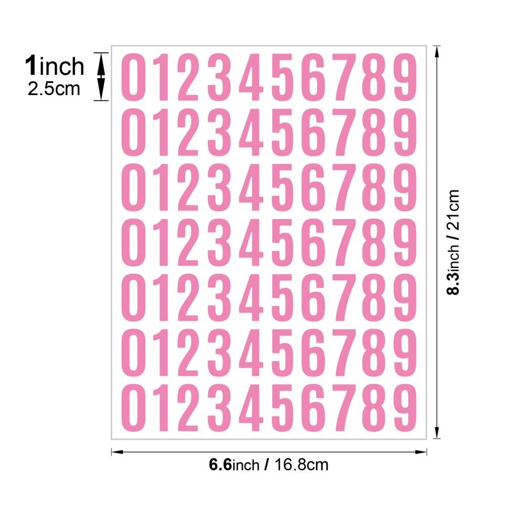 5Pcsset 1 Inch Functional Planner Stickers Vinyl Waterproof Black White Colorful Number Sticker For Cup Laptop Price Tag