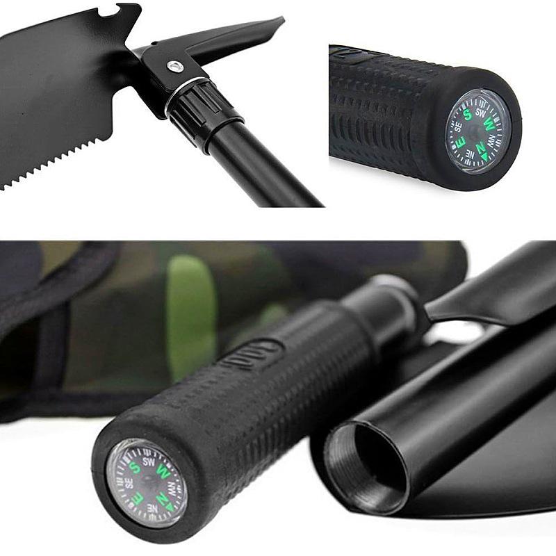 Multi-Functional Folding Military Shovel for Camping, Mountaineering, Gardening, and Travel