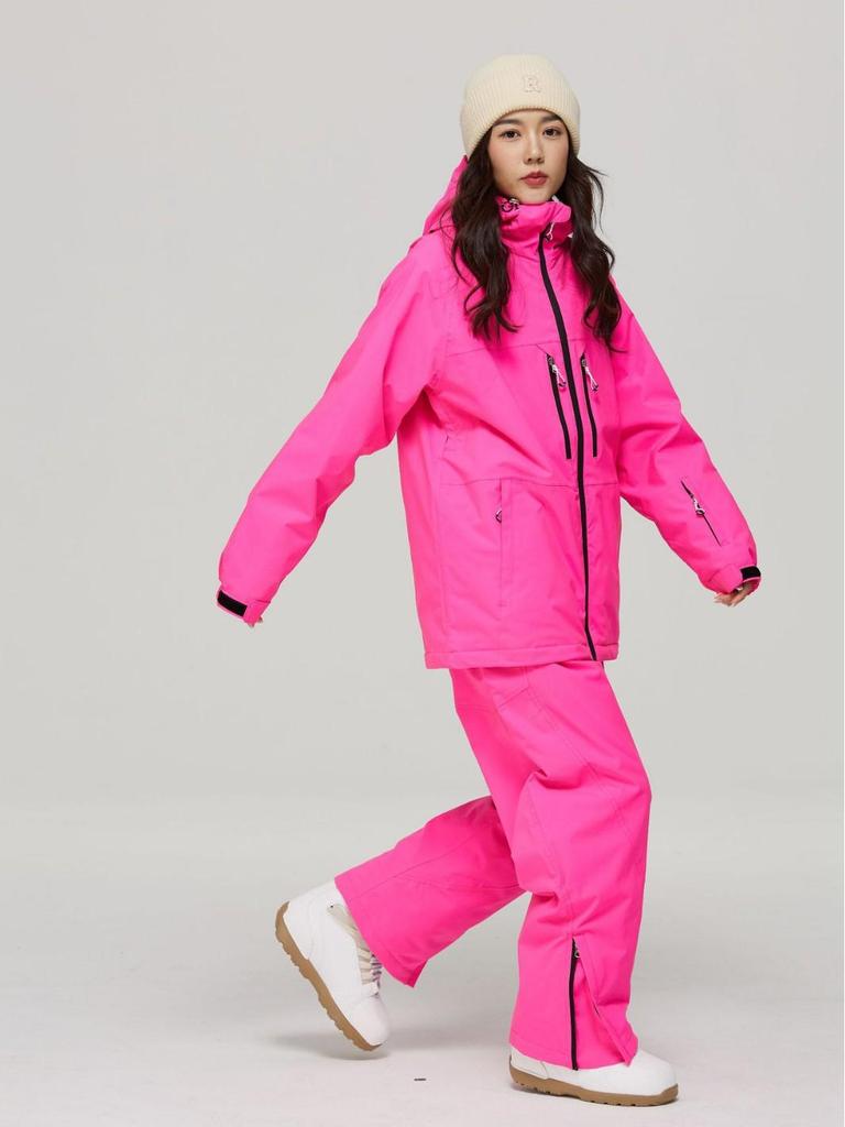 Unisex Windproof Warm Ski Suit Set for Outdoor Skiing (Single & Double Board, Plus Size Available)