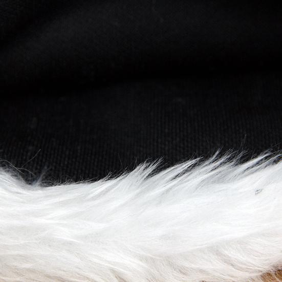 Plyšová čepice Santa Claus poutavá široké použití černá měkká vánoční čepice Santa Clause pro domov