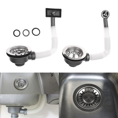 Conjunto de Desagüe para Fregadero de Cocina de Acero Inoxidable por Talea; Accesorios de colador de fregadero a prueba de óxido para armario de cocina