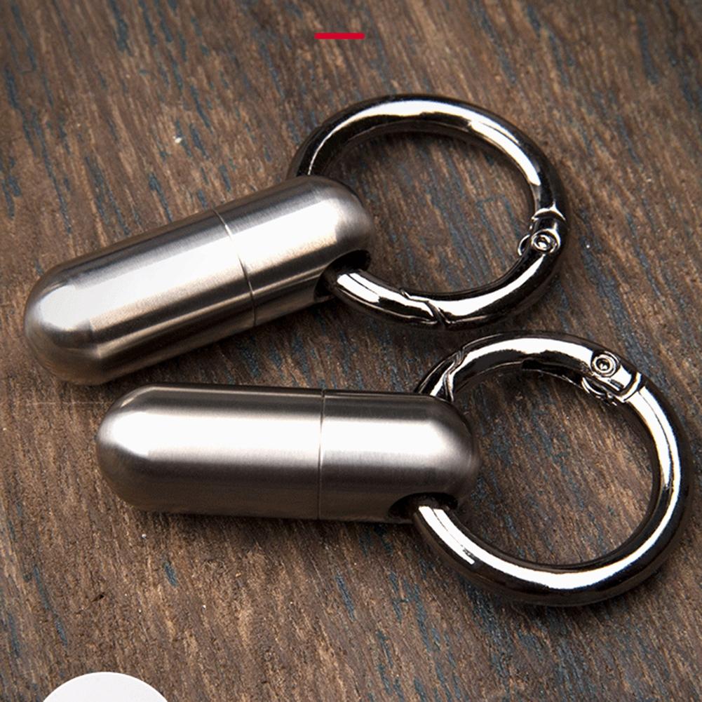 Keychain Lightweight O-ring Gasket Pill Holder Case