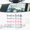 Trust In God Mirror Decal, Car Decals For Women, Faith Mirror Decal, Cute Vinyl Decal, Christian Car Mirror Decal, Religious Car