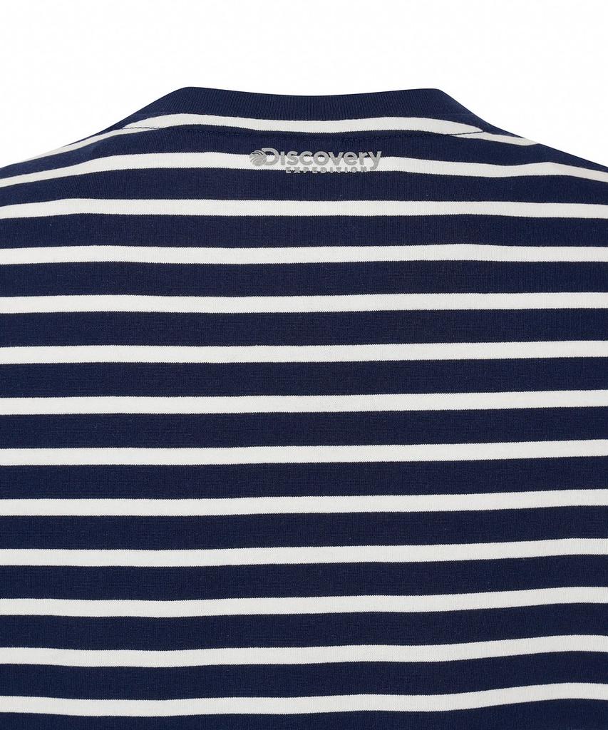 DISCOVERY EXPEDITION Women'S Striped Short Sleeve T-Shirt (D/Navy)