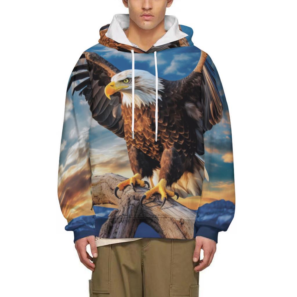 Fashion American Flag and Eagle 3D Printing Hoodie Men Casual Sweatshirt Harajuku Streetwear Long Sleeve Pullover
