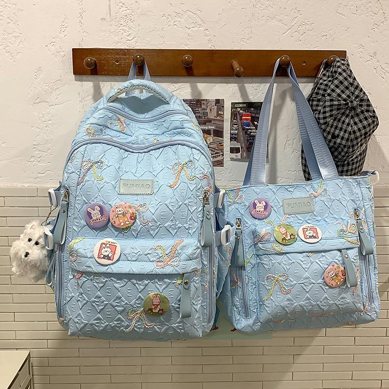 Schoolbag Schoolbag Female Newborn High Value Cute Bow Backpack Large Capacity Three To Six