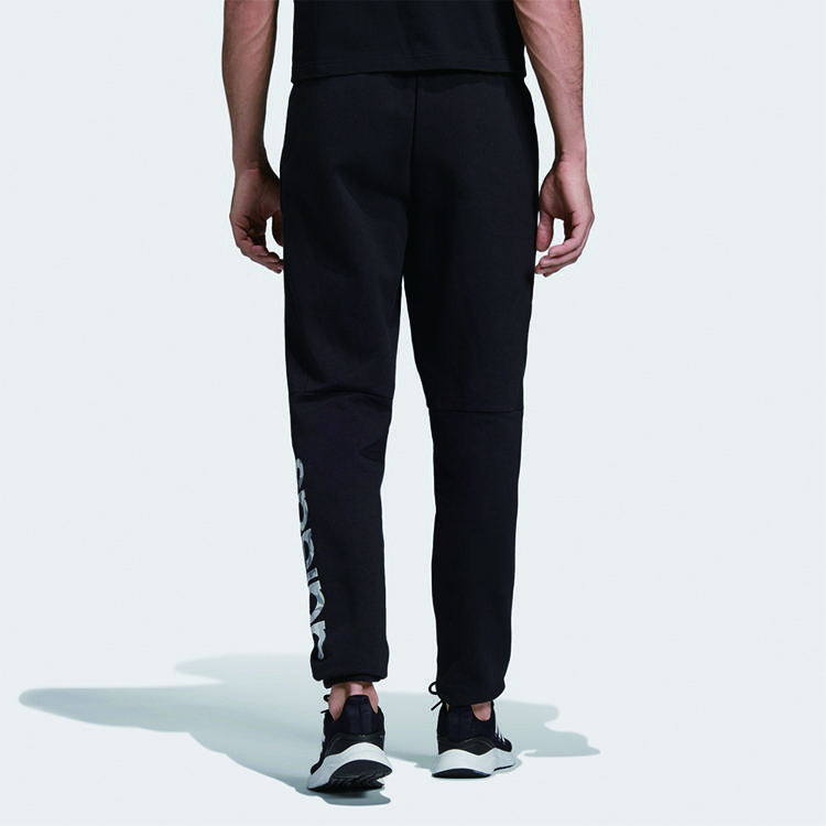 Adidas Essentials Camo Linear Pants Men Bottoms Black EI9747