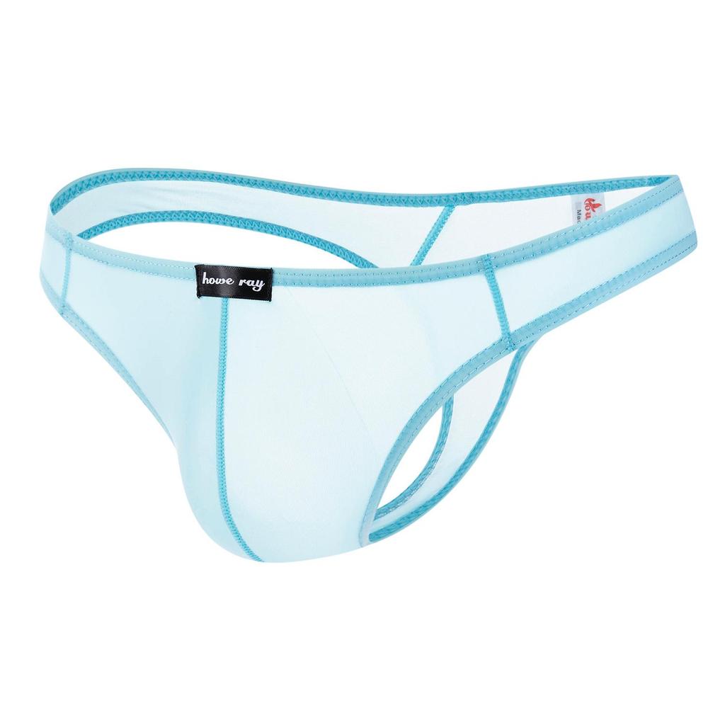 Men's High Elastic Ice Silk Thong Lingerie - B106