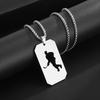 Football stainless steel pendant necklace, personalized hip-hop