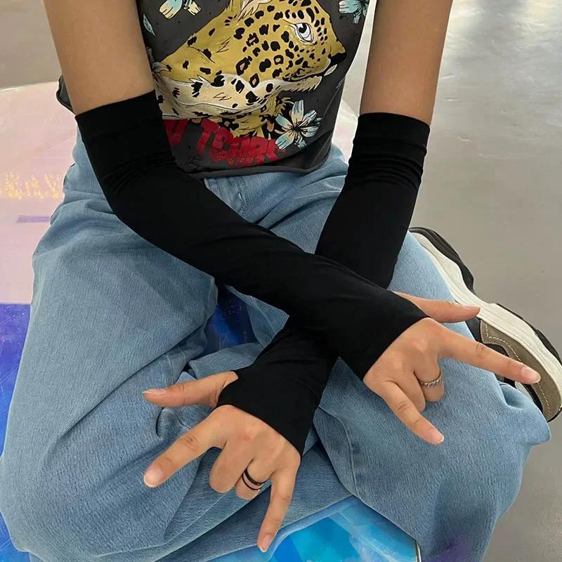 1 Pairs Arm Guard Sleeve with Thumb Hole Protective Sleeve Holders Sun UV Protection Long Arm Cover For Running Fishing Cycling