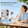 Handheld Folding Fan with LED Light 100 Speed Portable Rechargeable Mini Fan 3000mAh Type C Cooling Lamp Fan for Travel Outdoor