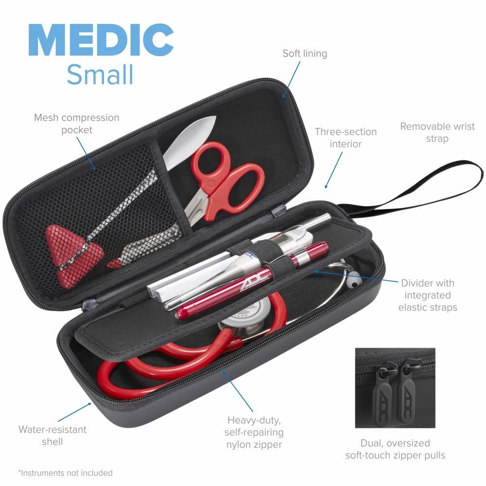 ADC Medic Medical Carry für AD-Skope und 1028SBK (NY, USA) Etui, Klein, Stethoskope, Wasserabweisendes EVA,