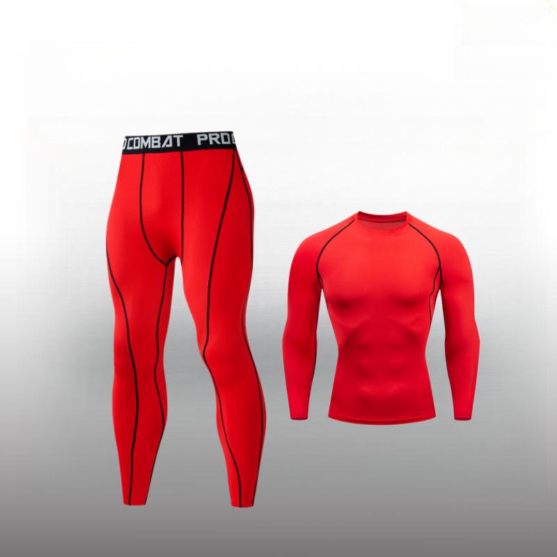 Men's Cross-Border Fitness Compression Set: Tight Base Layer for Sports, Basketball, Football, Running, and Yoga.