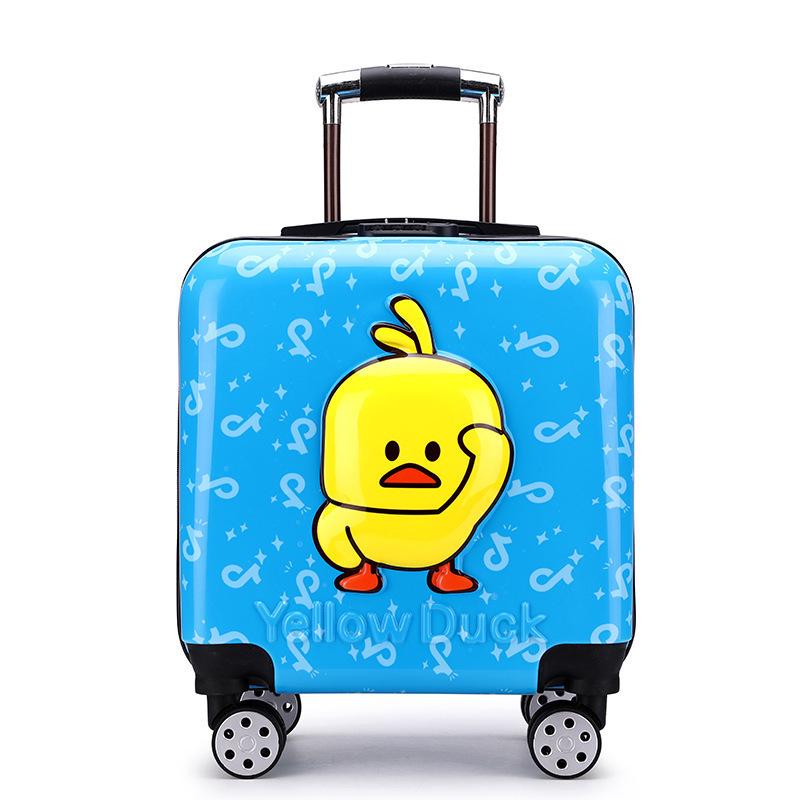 Children's Cartoon Trolley Suitcase with Universal Wheels - Ideal for Boys and Girls
