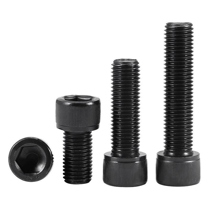 Grade 12.9 Full Thread Hex Socket Head Cap Screws - M3-M14 Black Cylindrical Bolts for Maker Accessories