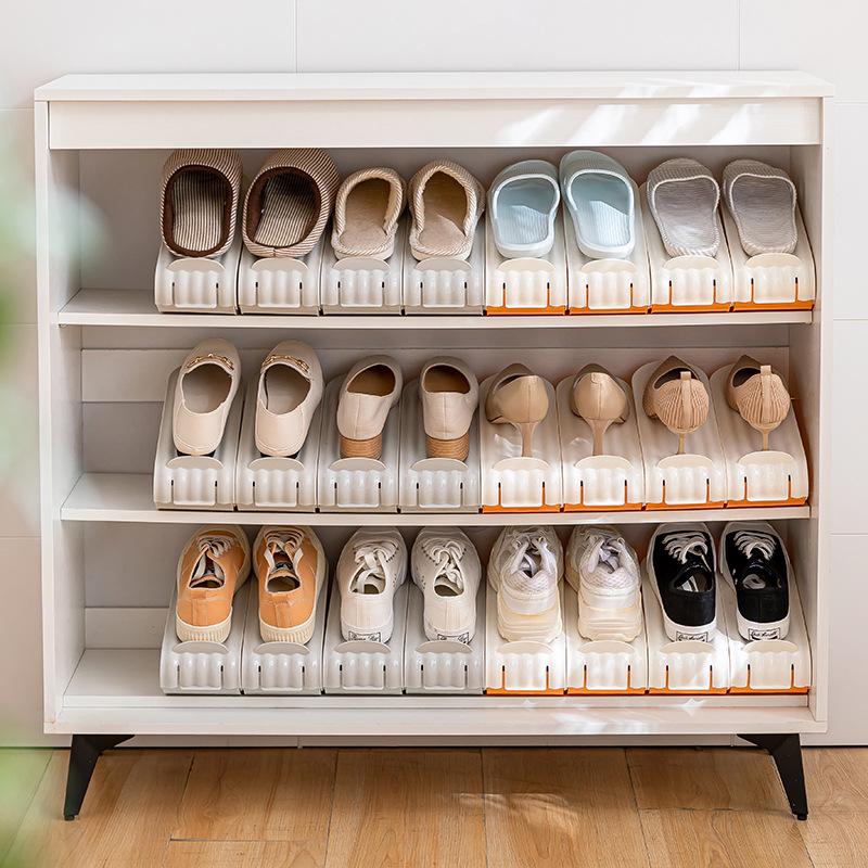 Adjustable Multi-Tier Shoe Rack: Space-Saving Foldable Shoe Storage Gadget