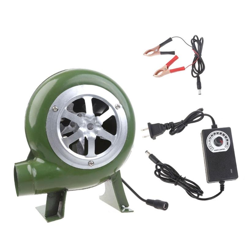 Ventilator electric Ventilator BBQ 100v 220v pentru gratar Mini Blacksmith Forges ventilator 100-240V cu adaptor de viteza Clip metalic