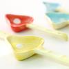 4-teiliges Keramik-Messlöffel-Set, Löffelhalter in Blumentopf-Form mit Pilzlöffeln, Niedliches Küchenwerkzeug für Reis, Backen, Valentinstagsgeschenk für sie