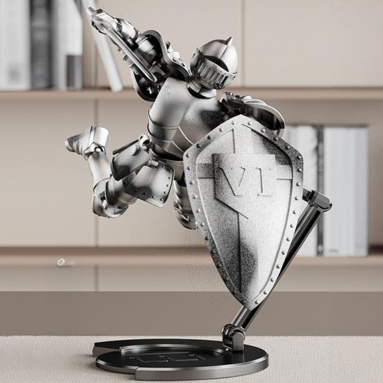 Medieval Knight Action Figure with Accessories Movable Joints Knight Model Toy Articulated Robot Dummy Figurine Home Office Decoration Ornament