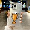 Farbige Handyhülle Für iPhone 17 16E 16 11 15 14 Pro MAX 12 13 MINI 7 8 Plus XR SE Versilberte IMD Hülle Fußball Liebe Champion